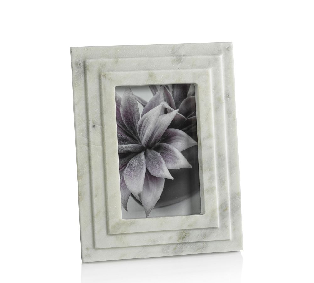 Layered White Marble Frame