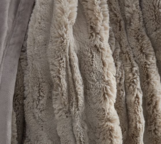 Pottery barn fuzzy discount blanket