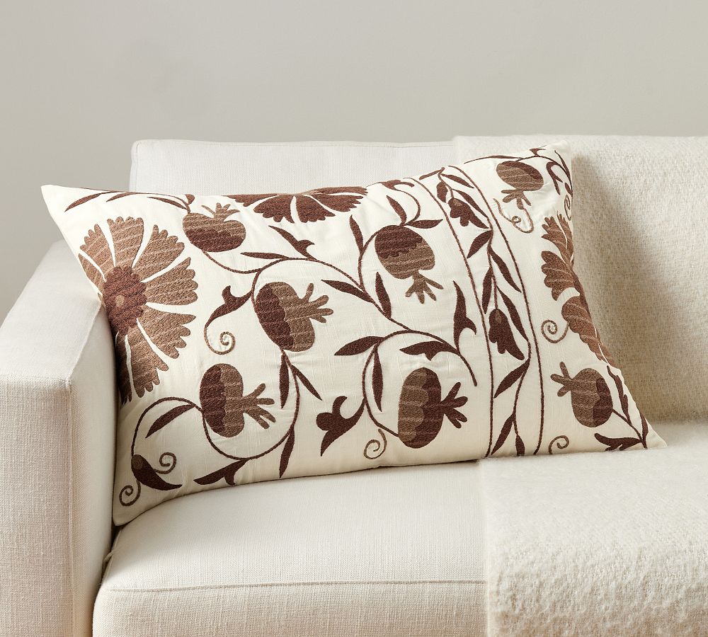 Montrose Suzani Embroidered Lumbar Pillow