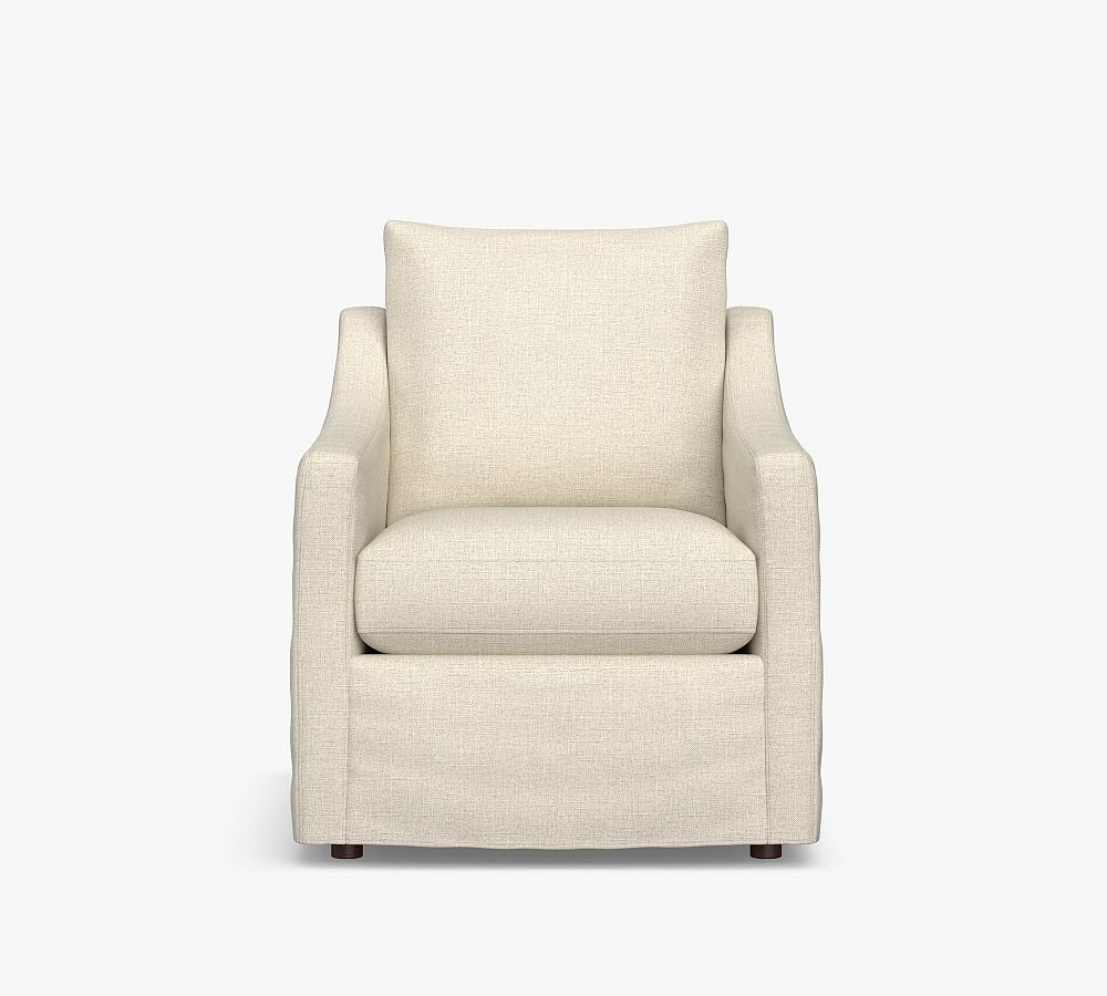 Ayden Slope Arm Slipcovered Armchair Pottery Barn