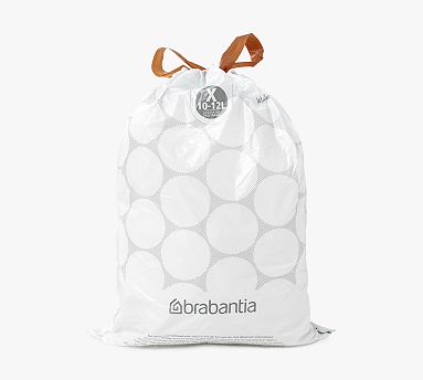 Brabantia PerfectFit Bin Liners, 60 Litre/Size M, White