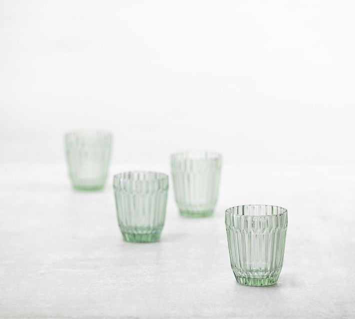 Fluted Glass Tumblers, Set of 2