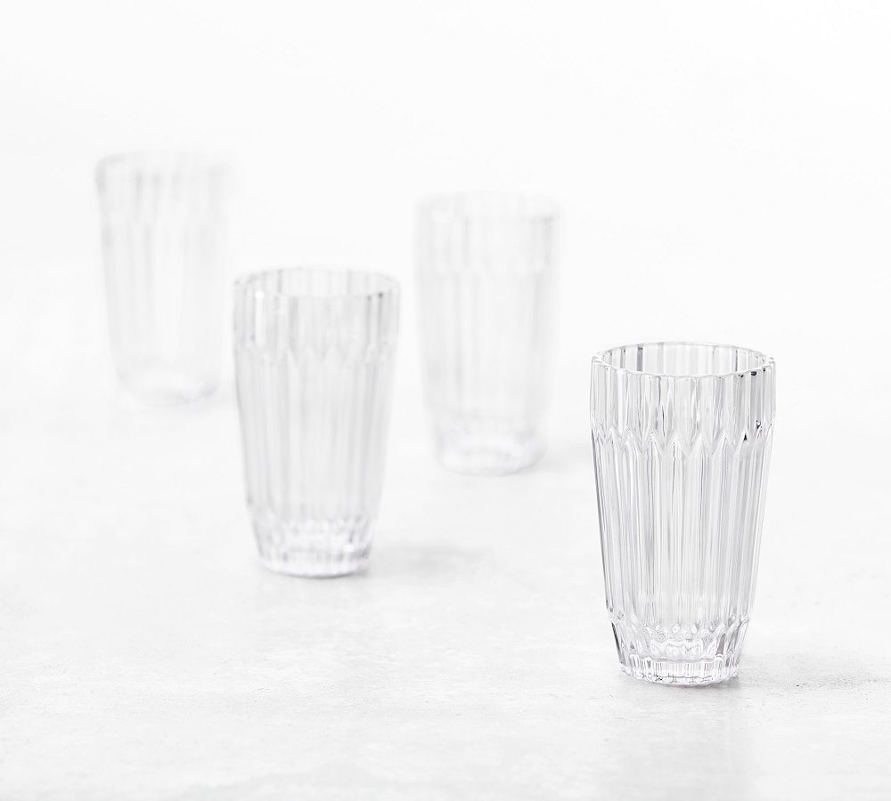 Dash of That Essentials 6 Piece Fluted Glass Bowls with Lids Set