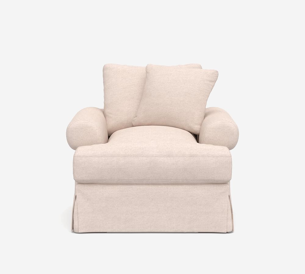 Rolled arm chair slipcover hot sale