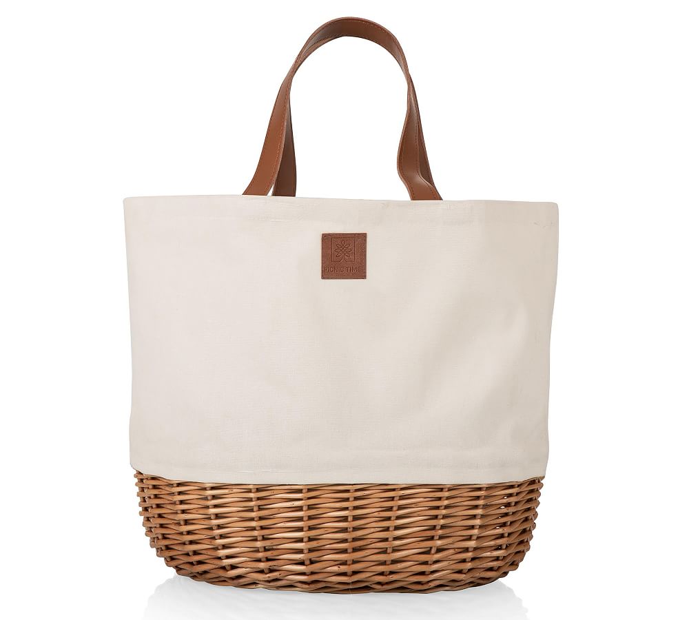 Canvas Picnic Tote - Set for 2