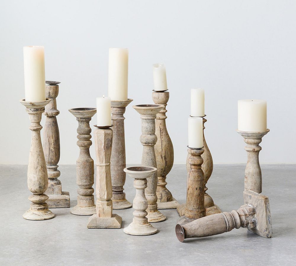 Found Reclaimed Candleholders Set of 6 Pottery Barn