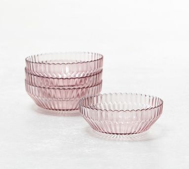 Fluted Glass Coupe Bowl - Set of 4 | Pottery Barn