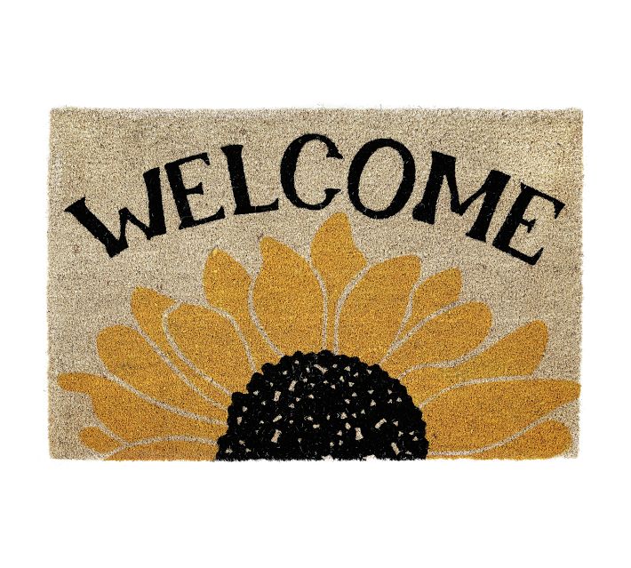 Zoeeya Sunflower Door Mats Sunflower Welcome Mat Outdoor Rug