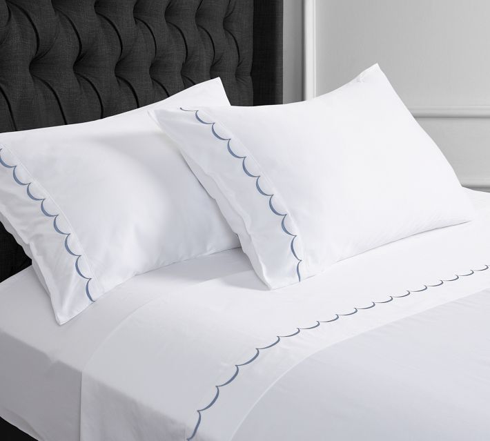 Melange Home Queen 300 Thread Count Cotton Percale Single Marrow Stripe Sheet Set Grey/ White at No