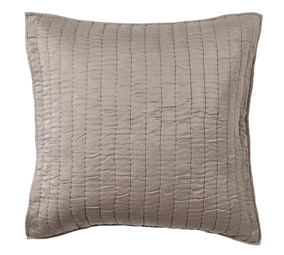Silk Channel Two-Toned Sham | Pottery Barn