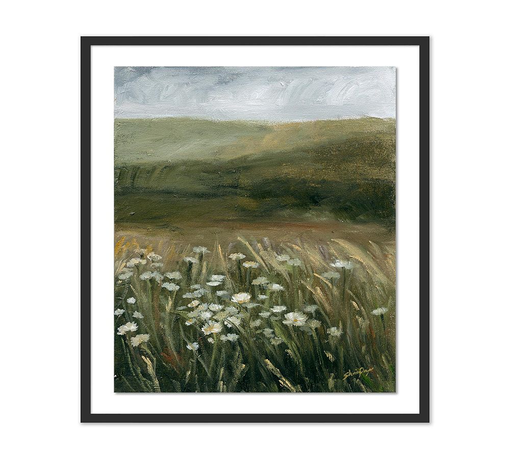Daisy Field By Shaina Page with Maple Frame