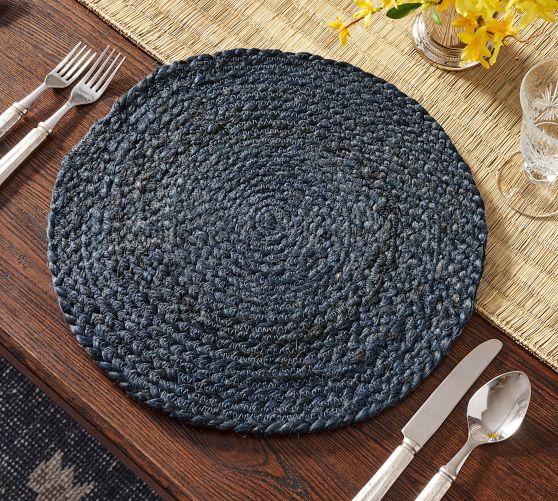 Colton Jute Round Placemats | Pottery Barn