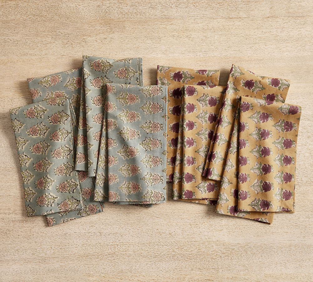 Block Printed Cotton Napkins - fyre