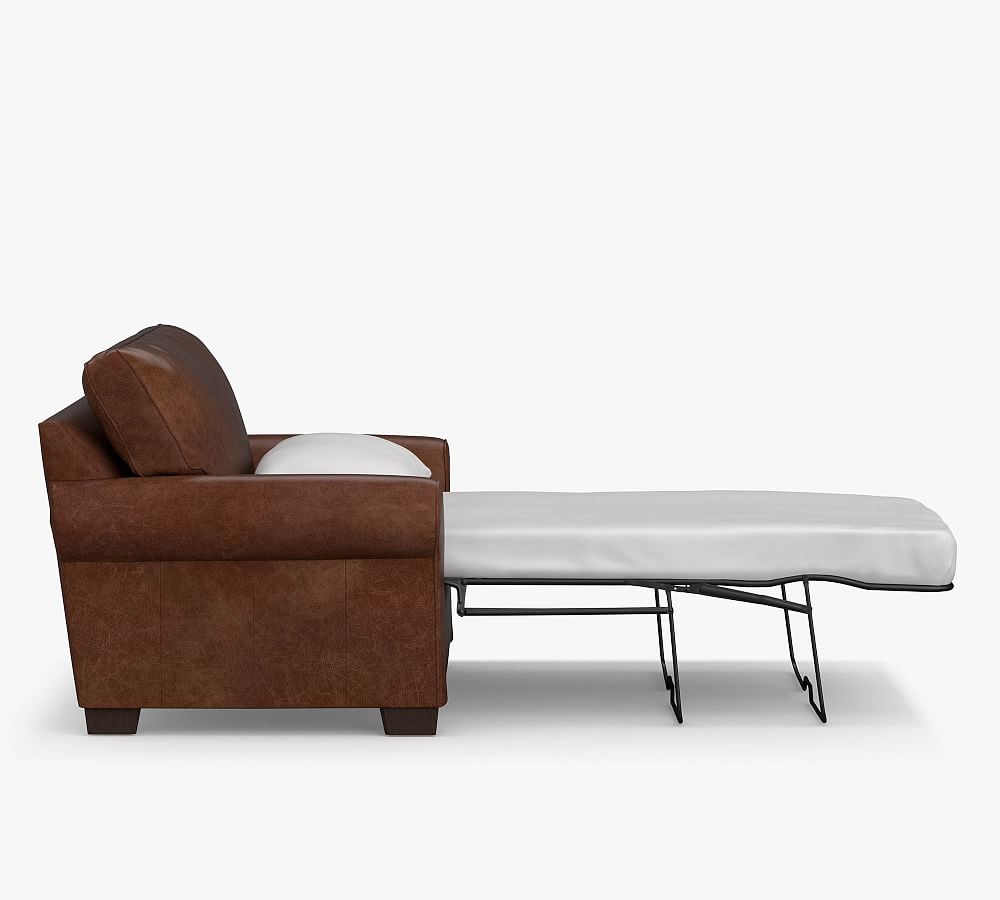 Leather twin 2024 sleeper sofa