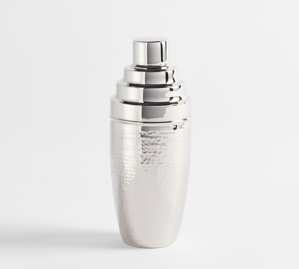 Stainless-Steel Hammered Cocktail Shaker