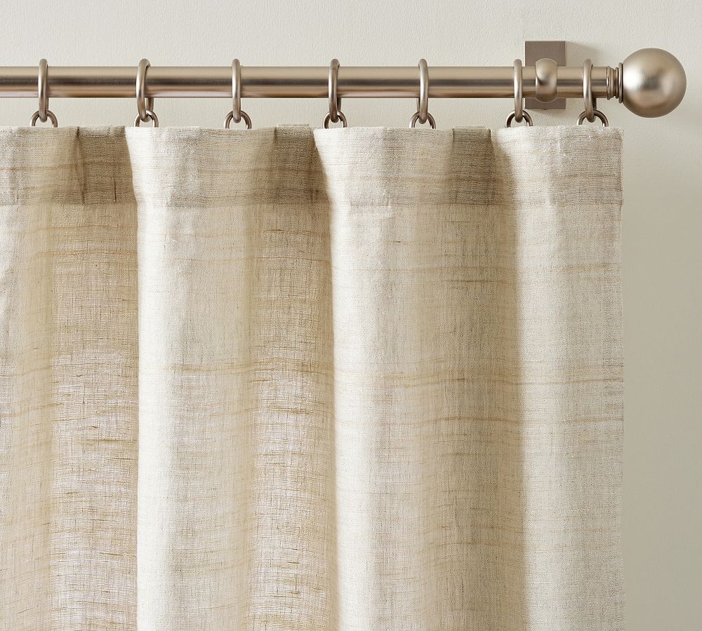 Raw Silk Linen Curtain | Pottery Barn