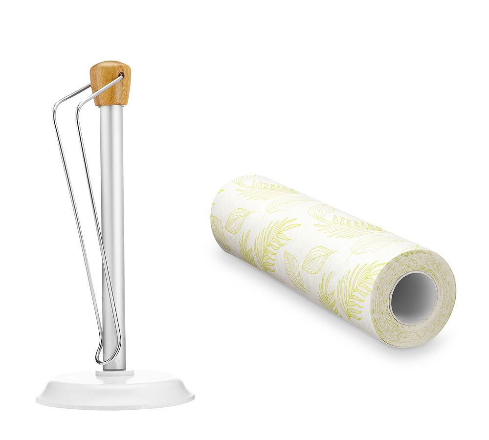 Paper Towel Holder with Reusable Paper Towel Alternative