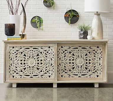 Carved media deals console