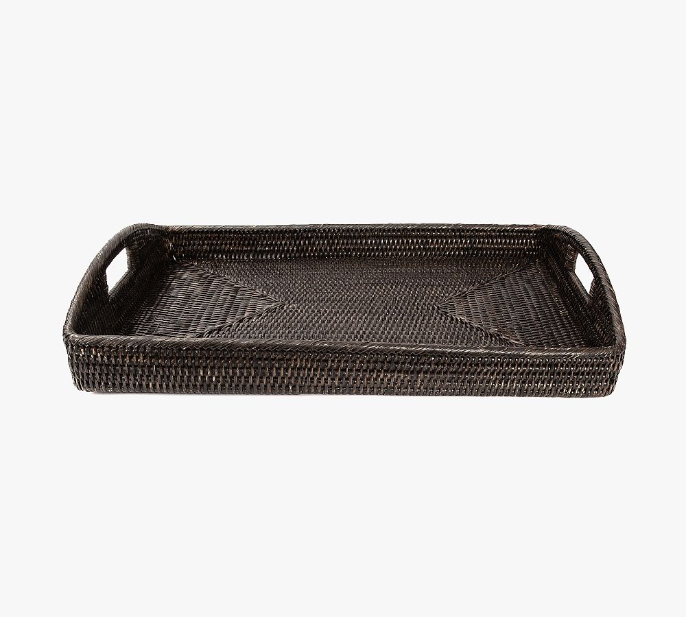 Tava Handwoven Rattan Rectangular Serving Tray