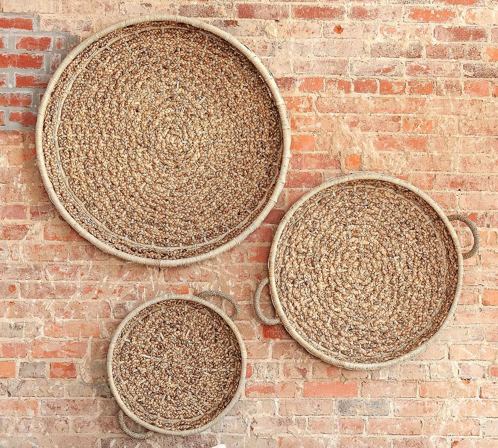 Woven Wall Storage Baskets - Set/2