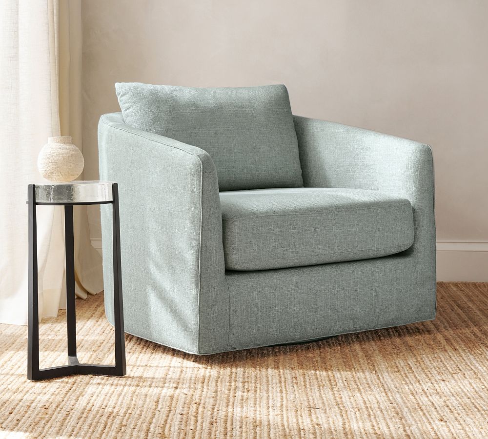 Sutton upholstered outlet swivel glider