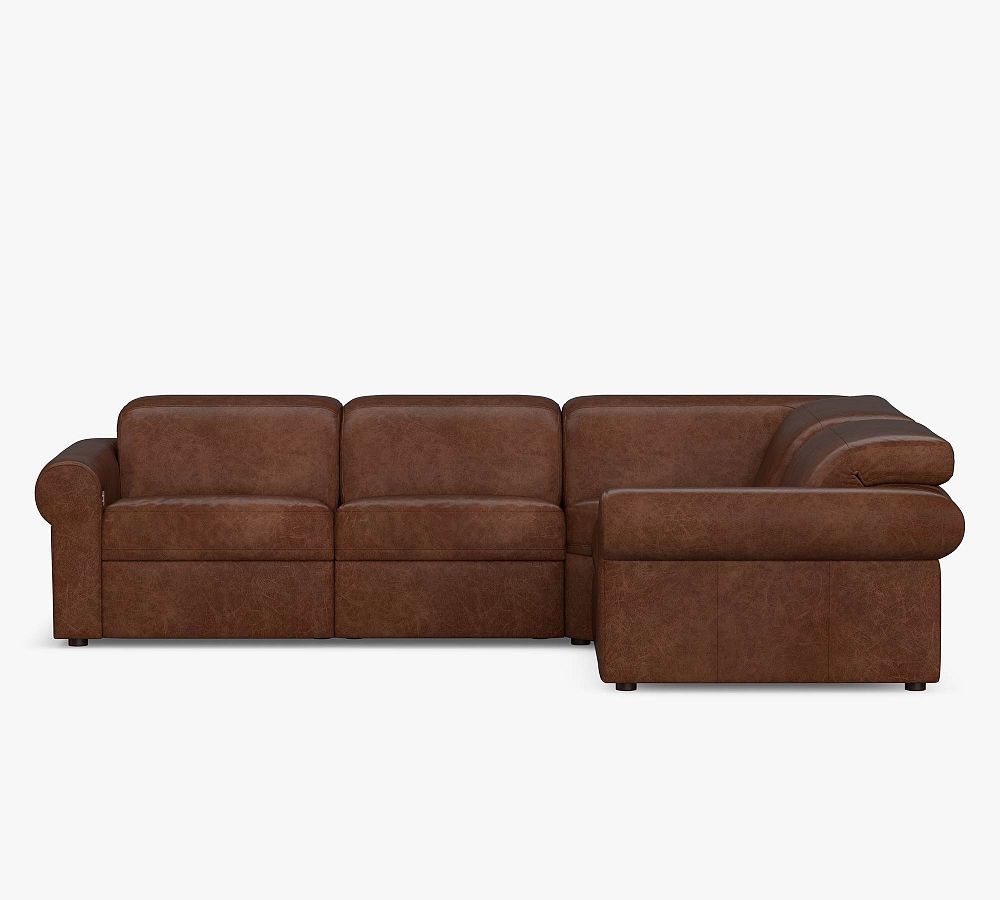 Conover Scoop Arm Wall-Reclining Leather Sofa