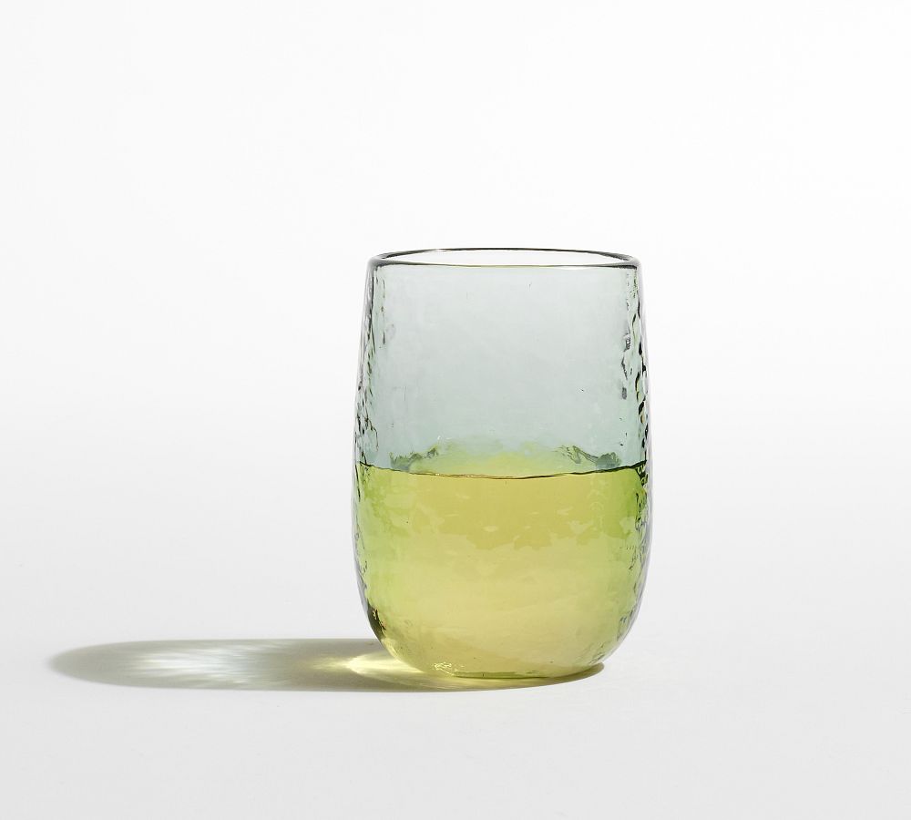 Hammered Outdoor Stemless Wine Glasses