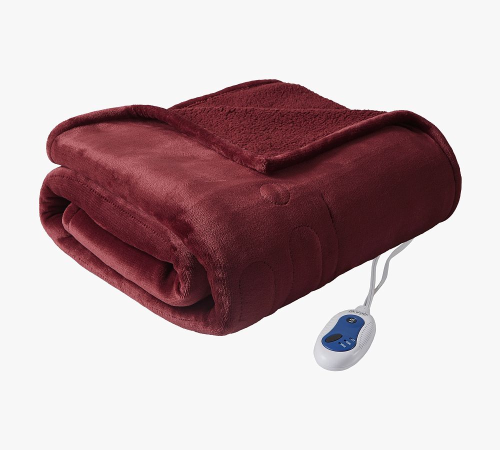 Beautyrest&#174; Heated&#160;Microlight-to-Beber Throw Blanket