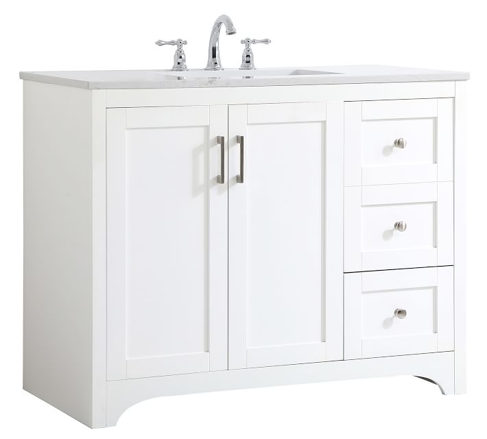 Southern Enterprises Endera Corner Bath Vanity Single Sink with