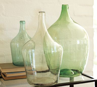Vintage Glass Wine Bottle Vases | Pottery Barn