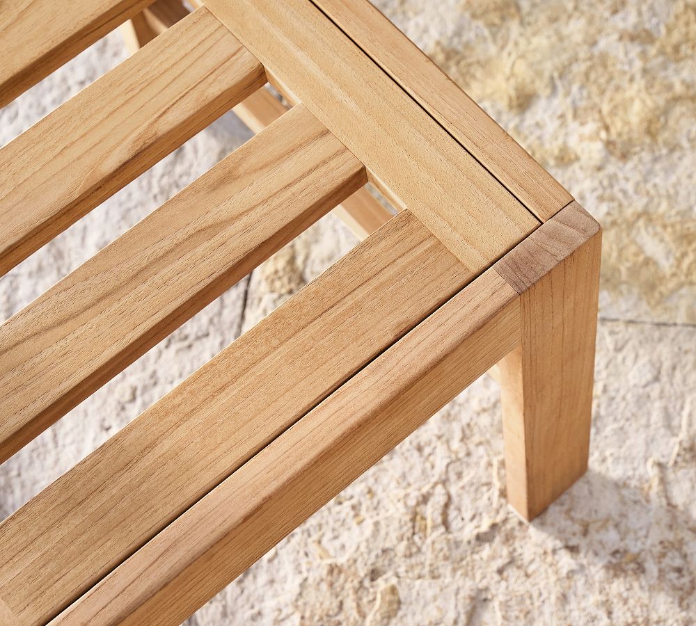 Malibu Teak Outdoor Dining & Armchairs Pottery Barn