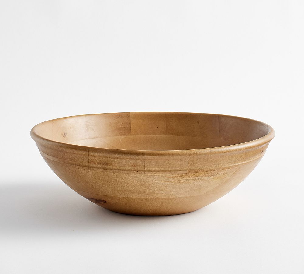 Turned Wood Salad Bowl