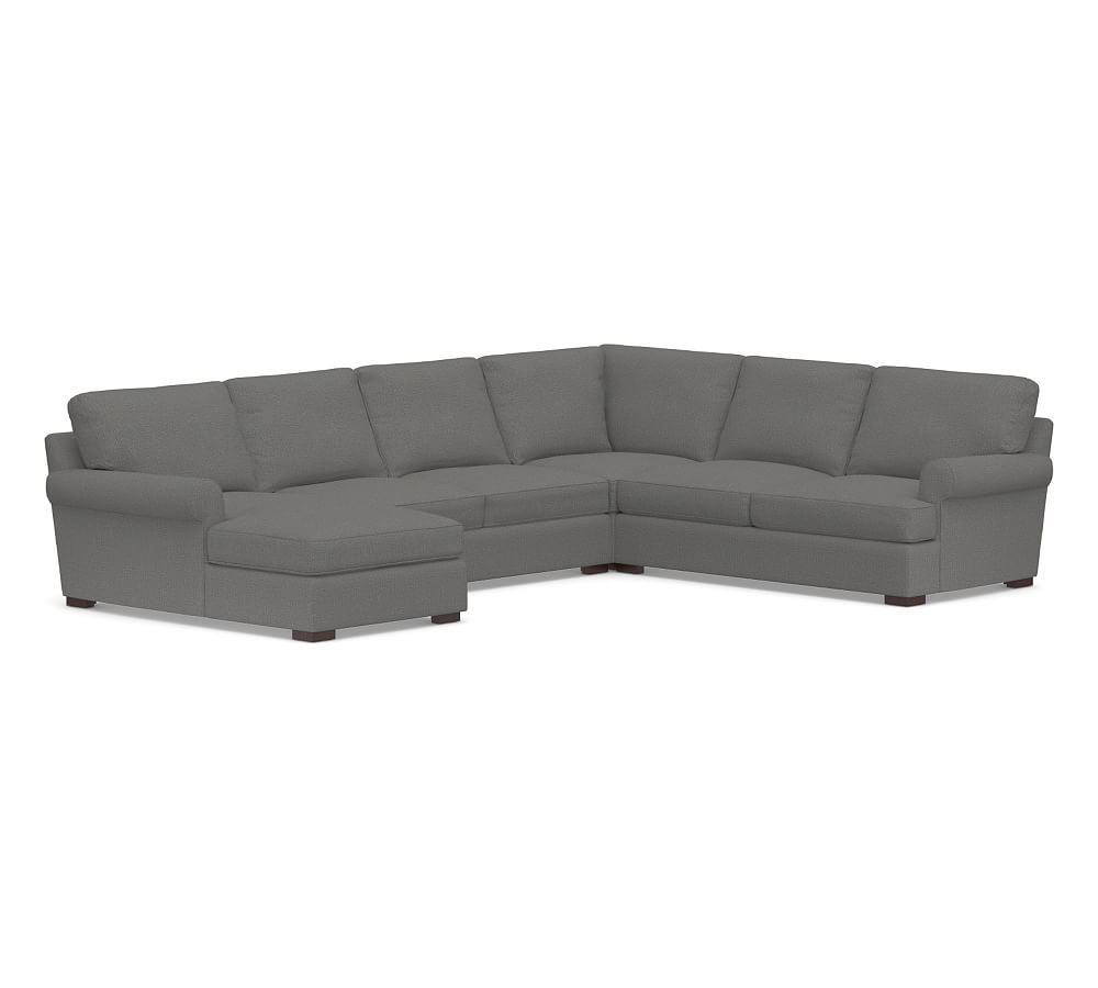 Townsend Roll Arm Upholstered 4-Piece Chaise Sectional