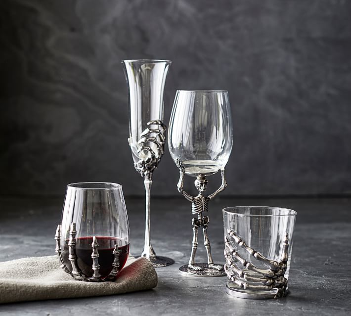 Halloween Wine Glasses, Set of Two