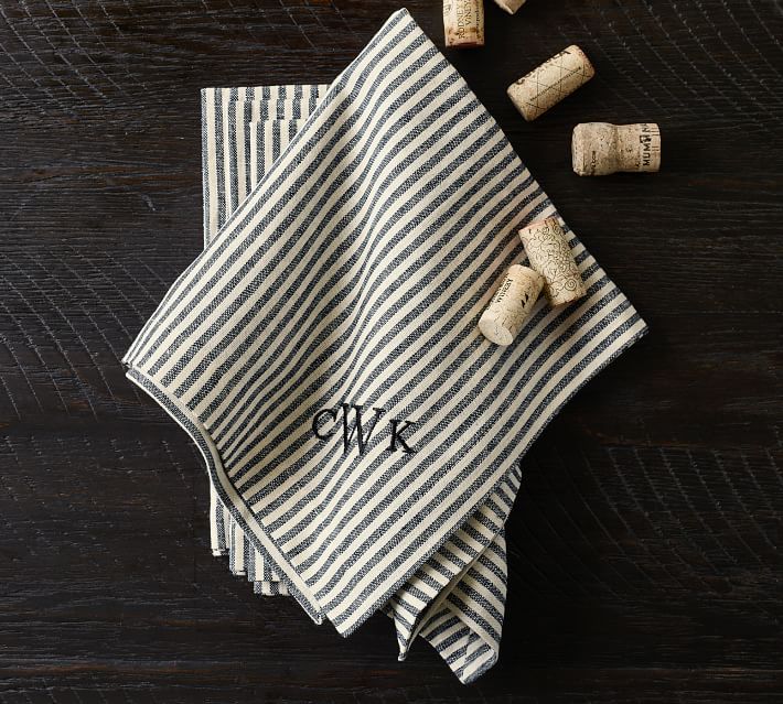 Wheaton Striped Linen/Cotton Napkins