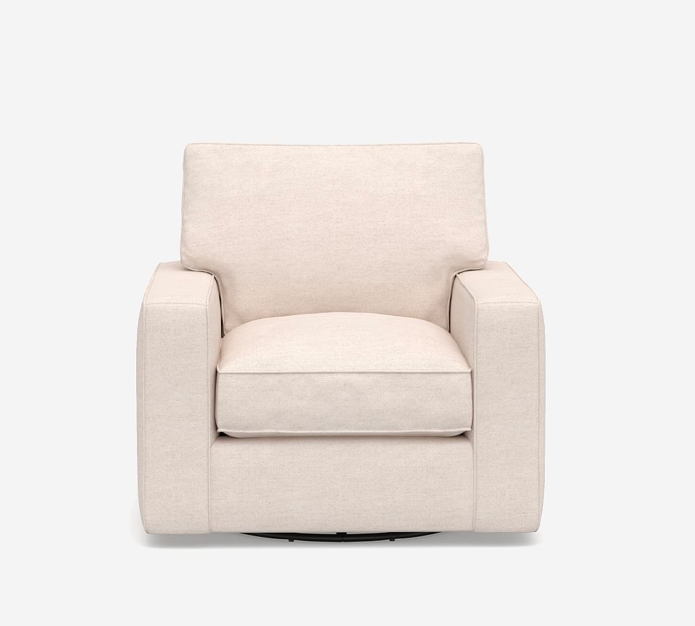 PB Comfort Square Arm Upholstered Swivel Armchair