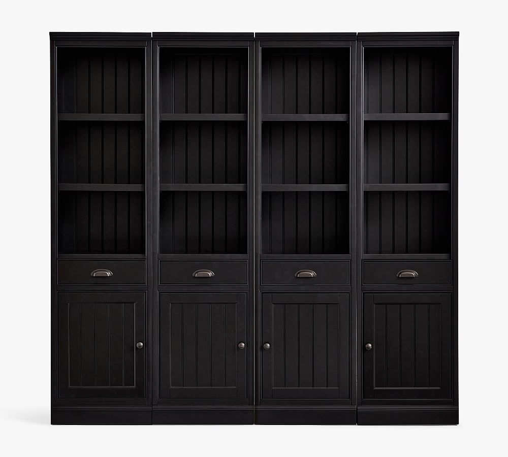 Aubrey 74.5'' Shelf with Open Cabinets