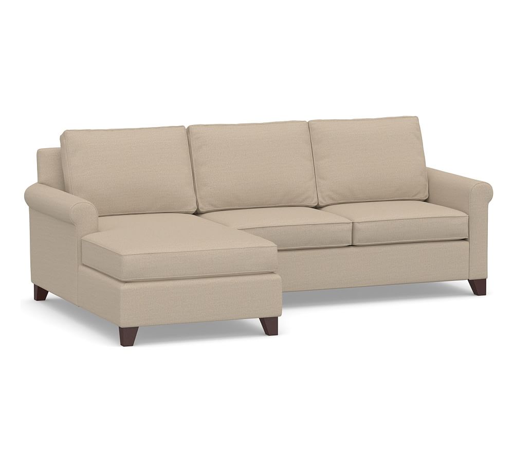 Cameron Roll Arm Upholstered Sofa Chaise Sectional