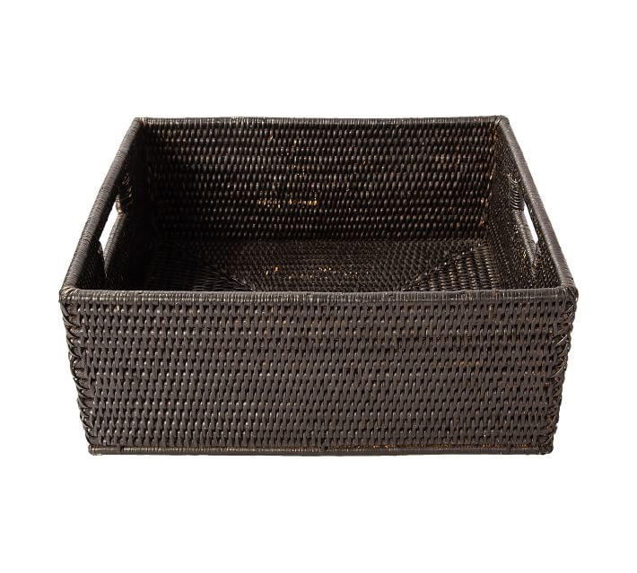 Artifacts Rattan™ Rectangular Shelf Basket with Side Handles