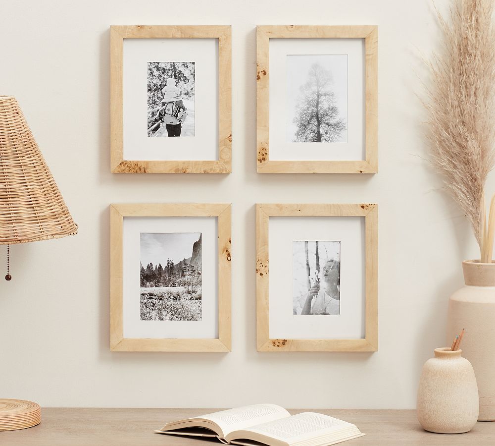 Pottery Barn 4x6 Wood Gallery Picture Frame Natural, Pic Size 4x6 (9x11  overall)