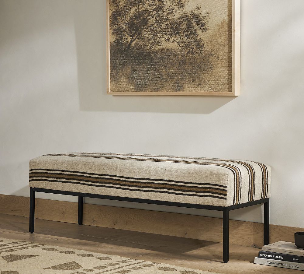 Upholstered accent online bench