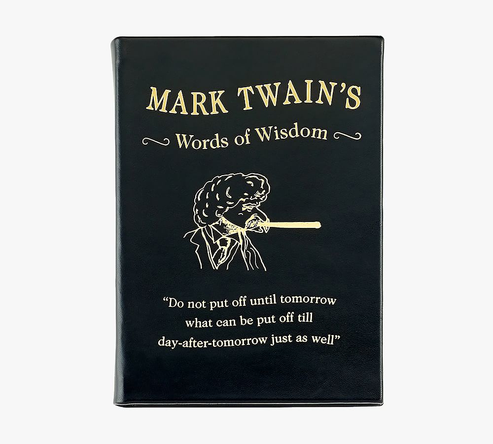 Mark Twain's Words of Wisdom Leather-Bound Book
