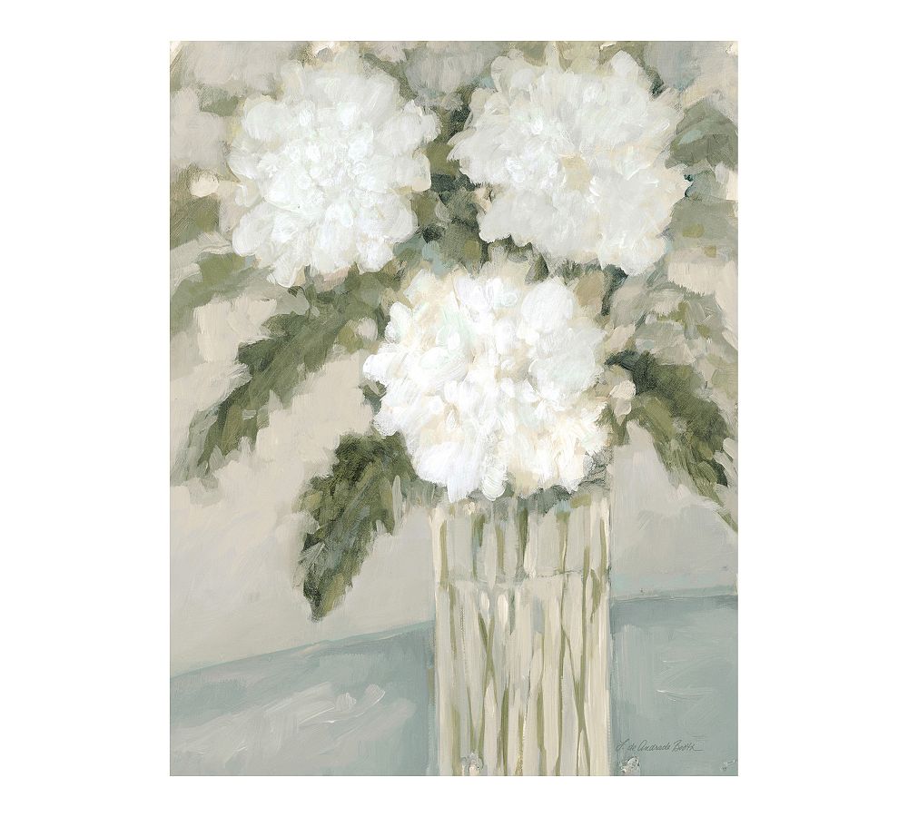 White Hydrangeas Canvas Print 28x36