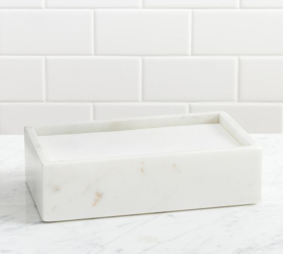 Frost Marble Bathroom Accessories Set Pottery Barn