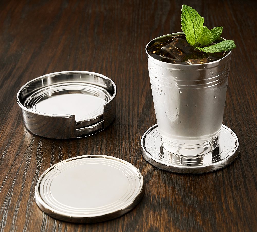 Heritage Silver Coasters - Set of 4