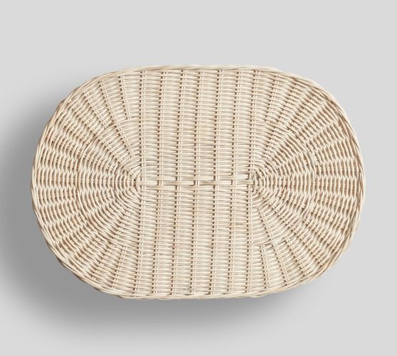Handwoven Wicker Oval Charger