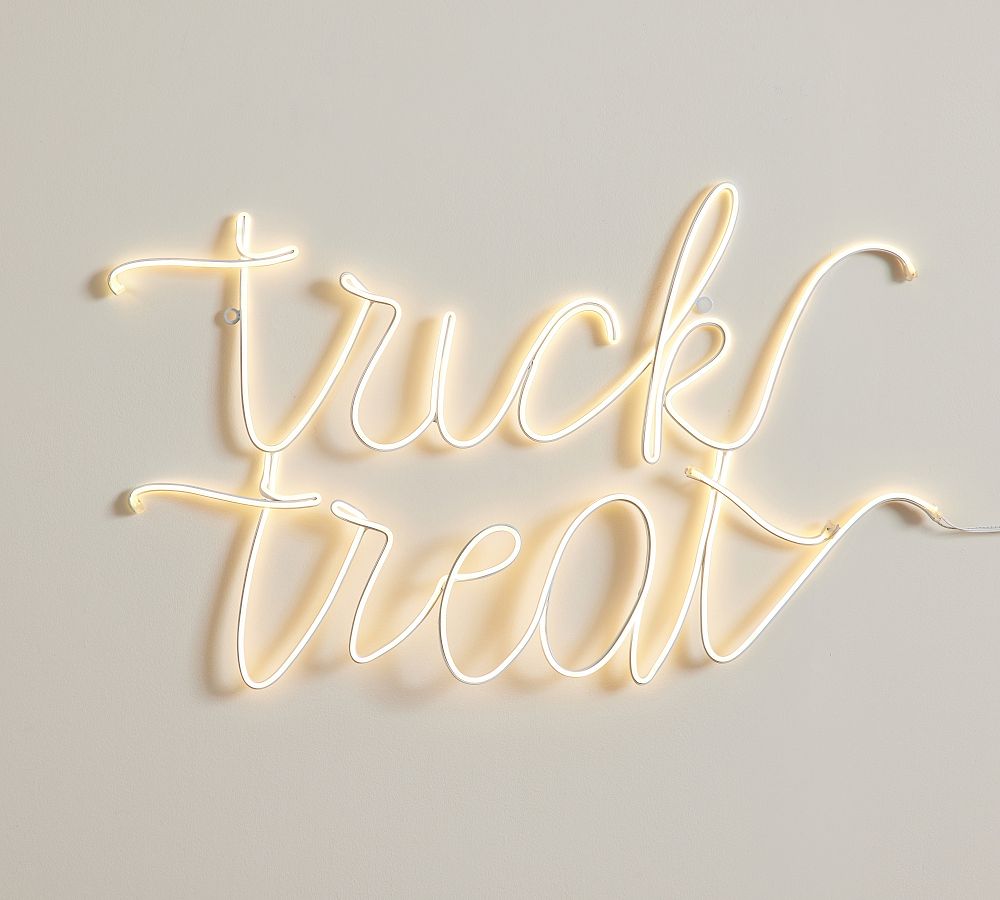 LED Trick or Treat Wall Art Pottery Barn