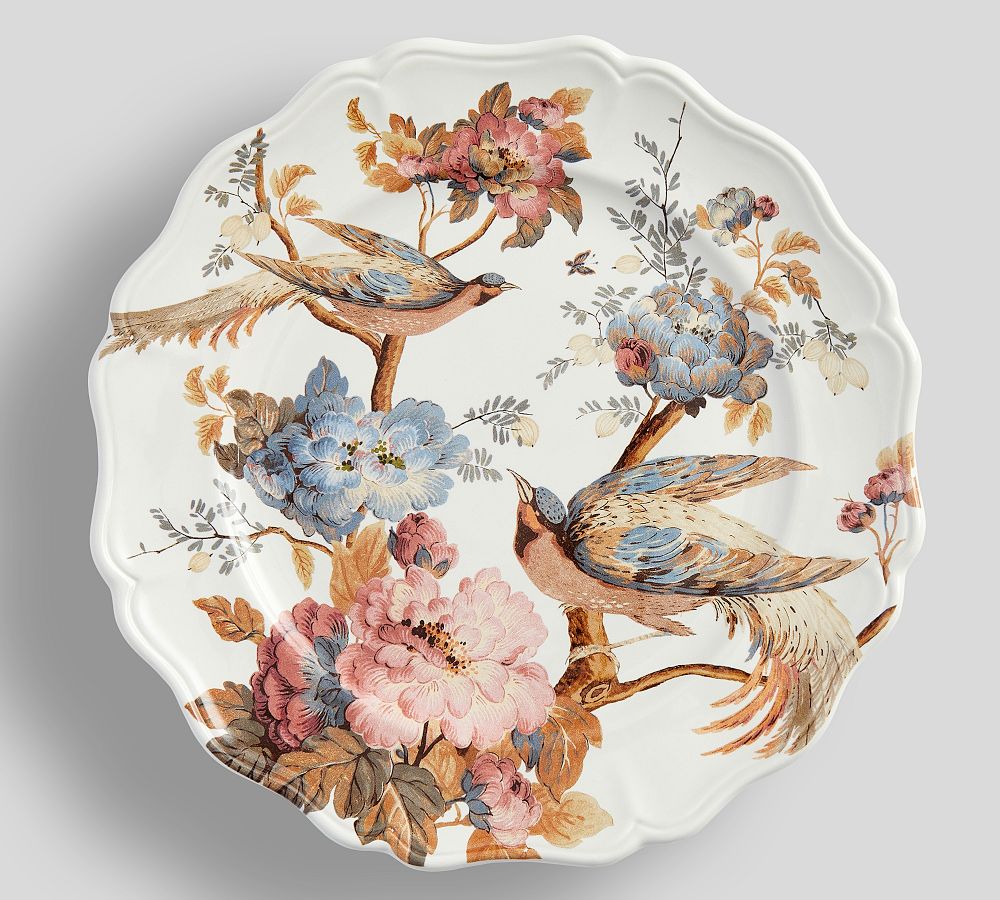 Piper Floral Bird Dinner Plates - Set of 4 | Pottery Barn