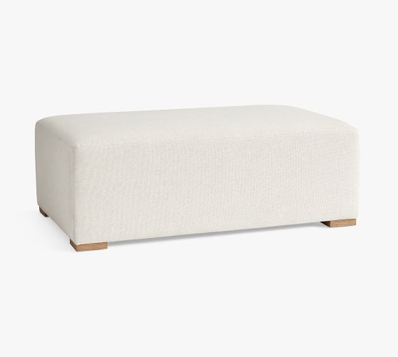 Rectangular upholstered store ottoman