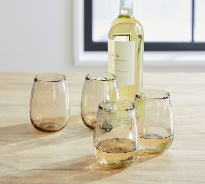 Handmade Short Stem Rummer Wine Glasses, Jerpoint Glass Studio